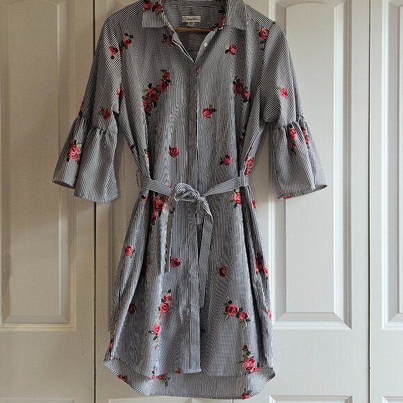 Calvin Klein Women's Dress Size 14 Cottagecore Parisian Chic Unique Romantic EUC - Picture 2 of 13